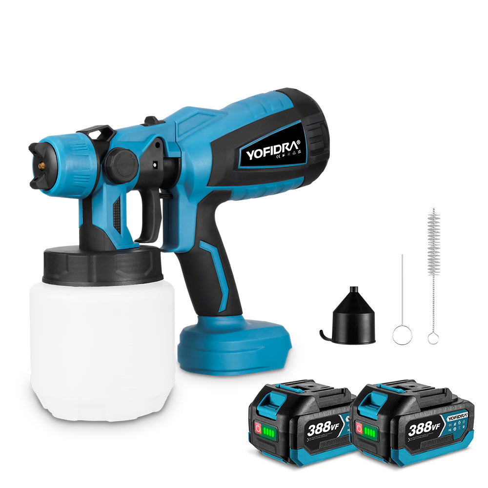 YOFIDRA 1000ML Akku-Farbspritzgerät – Kompatibel mit Makita-Akkus