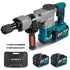 YOFIDRA Brushless Demolition Hammer with 17×280 Chisels, Anti-Vibration, Compatible with Makita 18V Battery