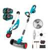 YOFIDRA 9 Inch Brushless Electric Lawn Mower Foldable Adjustable Cordless Trimmer | For Makita 18V Battery