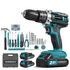 YOFIDRA 25+3 Torque 3-in-1 Cordless Drill Driver Set (32/53 Pcs) - Compatible with Makita 18V Battery