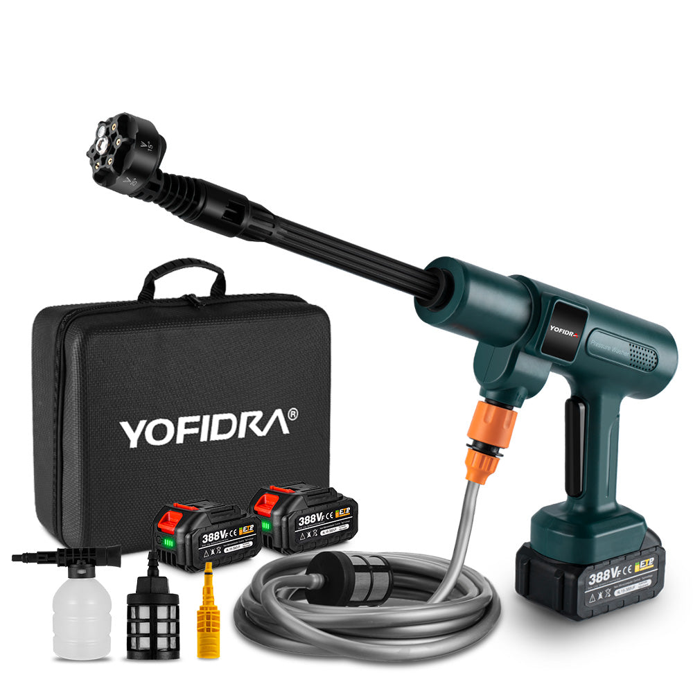 YOFIDRA 200Bar Brushless High Pressure Car Washer Gun - Compatible with Makita 18V Batteries