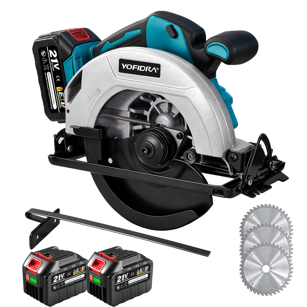 YOFIDRA 180mm Brushless Electric Circular Saw - Compatible with Makita 18V Batteries