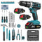 YOFIDRA 25+3 Drehmoment 3-in-1 Akku-Bohrschrauber-Set (32/53-teilig) - Kompatibel mit Makita 18V Akku