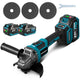 YOFIDRA 6-Speed Brushless Angle Grinder Kit with Digital Display - Compatible with Makita 18V Battery
