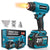 YOFIDRA Cordless Digital Heat Gun, 60–540°C Variable Temperature, 5-Speed Airflow & LCD Display with 3 Nozzles