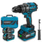 Yofidra 13mm 130N·m Brushless Impact Drill Set - Compatible with Makita 18V Battery