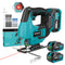 YOFIDRA Brushless Cordless Jigsaw with Infrared Laser, Variable Speed, Quick-Release Rod - Compatible with Makita 18-21V Battery