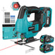YOFIDRA Brushless Cordless Jigsaw with Infrared Laser, Variable Speed, Quick-Release Rod - Compatible with Makita 18-21V Battery