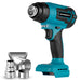 Pistola de calor inalámbrica YOFIDRA ProHeat de 600 ℃ con luz LED, compatible con baterías Makita de 18 V