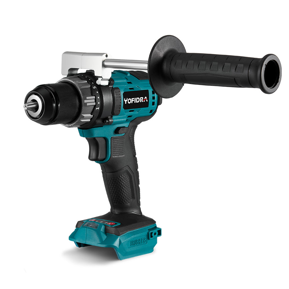 YOFIDRA 650N·m 13mm Brushless Electric Drill 25+3 Torque - Compatible with Makita 18V Batteries