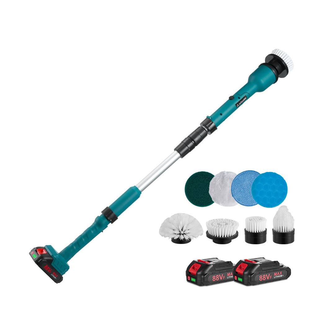 YOFIDRA 18V Cordless 8IN1 Spin Scrubber: Universal Cleaning Brush w/ Extension - Compatible with Makita 18V Batteries