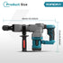 YOFIDRA Brushless Demolition Hammer with 17×280 Chisels, Anti-Vibration, Compatible with Makita 18V Battery