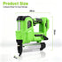 Clavadora inalámbrica 2 en 1 sin escobillas YOFIDRA (F30/422J) con juego de clavos y grapas - Compatible con batería Makita de 18 V