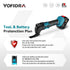 Multiferramenta sem escovas YOFIDRA 18V para madeira e acabamentos - compatível com baterias Makita de 18V