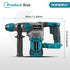 YOFIDRA 26mm Brushless Rotary Hammer 2 Modes SDS Square Chuck, Infinite Speed & Forward/Reverse, High Bright LED, Body Shock Absorption - Compatible with Makita 18V Battery