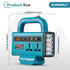 YOFIDRA 150W Portable Power Inverter with LED Light & Handle, Compatible with Makita 18V Battery