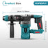 YOFIDRA 26mm Cordless Brushless Rotary Hammer Compatible with Makita 18V Battery