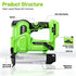Clavadora inalámbrica 2 en 1 sin escobillas YOFIDRA (F30/422J) con juego de clavos y grapas - Compatible con batería Makita de 18 V