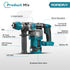YOFIDRA 26mm Brushless Rotary Hammer 2 Modes SDS Square Chuck, Infinite Speed & Forward/Reverse, High Bright LED, Body Shock Absorption - Compatible with Makita 18V Battery