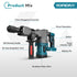 YOFIDRA Brushless Demolition Hammer with 17×280 Chisels, Anti-Vibration, Compatible with Makita 18V Battery
