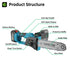 YOFIDRA 12 Inch Brushless Cordless Chain Saw with Oiler - Compatible with Makita 18V Battery