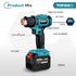 YOFIDRA 50-550℃ Temperature-Controlled Cordless Heat Gun with LED Display - Compatible with Makita 18V Batteries