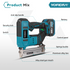 YOFIDRA Brushless 2-in-1 Cordless Nailer (F30/422J) with Nails & Staples Set - Makita 18V Battery Compatible