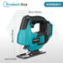 YOFIDRA Brushless Cordless Jigsaw with Infrared Laser, Variable Speed, Quick-Release Rod - Compatible with Makita 18-21V Battery