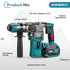 YOFIDRA 26mm Cordless Brushless Rotary Hammer Compatible with Makita 18V Battery