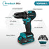YOFIDRA 13mm Brushless Impact Drill 35+3 Torque Cordless Screwdriver - Compatible with Makita 18V Batteries