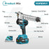 YOFIDRA 2-Speed Brushless Cordless Grease Gun Kit with LED - Compatible with Makita 18V Battery