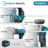 YOFIDRA Brushless Demolition Hammer with 17×280 Chisels, Anti-Vibration, Compatible with Makita 18V Battery