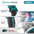 YOFIDRA 13mm Brushless Impact Drill 35+3 Torque Cordless Screwdriver - Compatible with Makita 18V Batteries