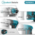 YOFIDRA 26mm Brushless Rotary Hammer 2 Modes SDS Square Chuck, Infinite Speed & Forward/Reverse, High Bright LED, Body Shock Absorption - Compatible with Makita 18V Battery