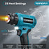 YOFIDRA Cordless Digital Heat Gun, 60–540°C Variable Temperature, 5-Speed Airflow & LCD Display with 3 Nozzles