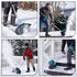 YOFIDRA 13" Cordless Snow Shovel with Brushless Motor, Stainless Steel Tube, Metal Wheels & Nylon Roller