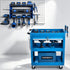 YOFIDRA Rolling Tool Storage Cart with Lockable Cabinet, Storage Shelves and 6 Steel Hooks