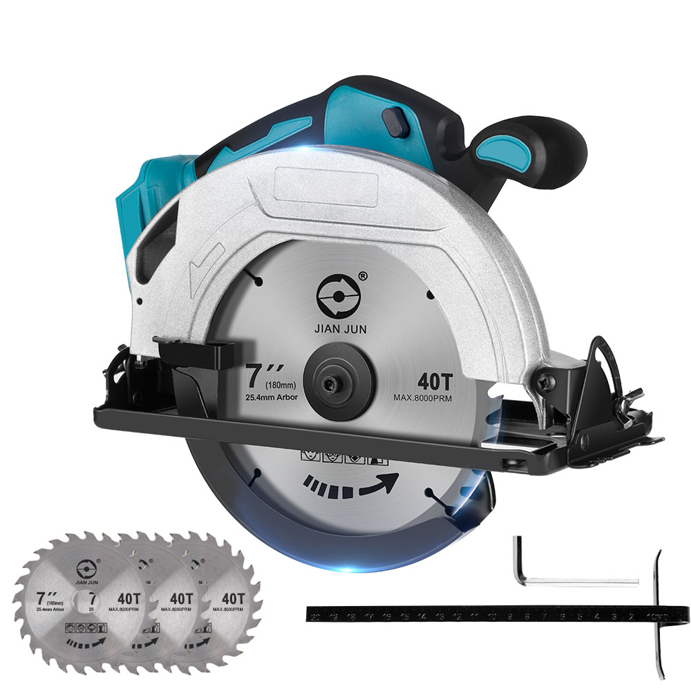 YOFIDRA 180mm Brushless Electric Circular Saw - Compatible with Makita 18V Batteries