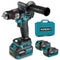 YOFIDRA 13mm Brushless Impact Drill Driver | Anti-Kickback, 2-Speed - Compatible with Makita 18V Battery