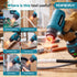 YOFIDRA Cordless Digital Heat Gun, 60–540°C Variable Temperature, 5-Speed Airflow & LCD Display with 3 Nozzles