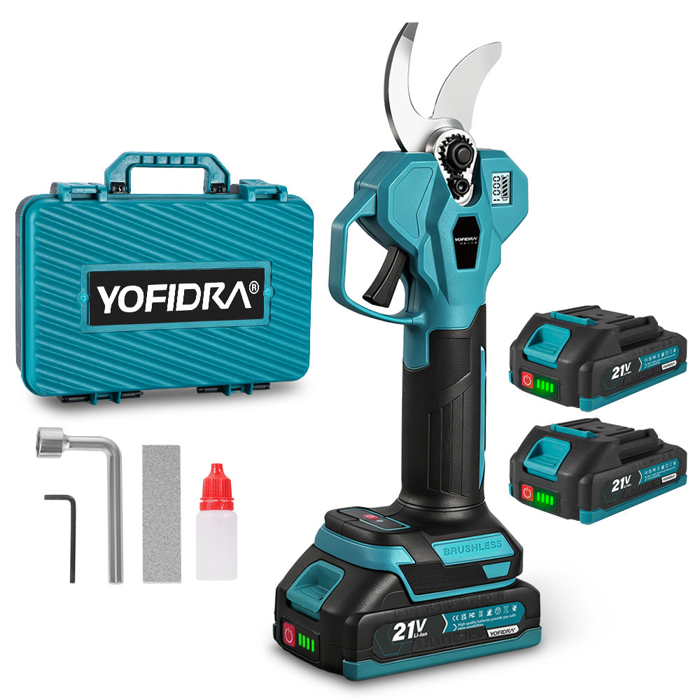 YOFIDRA 32mm Brushless Digital Pruning Shears (2-Speed) - Compatible with Makita 18V Battery