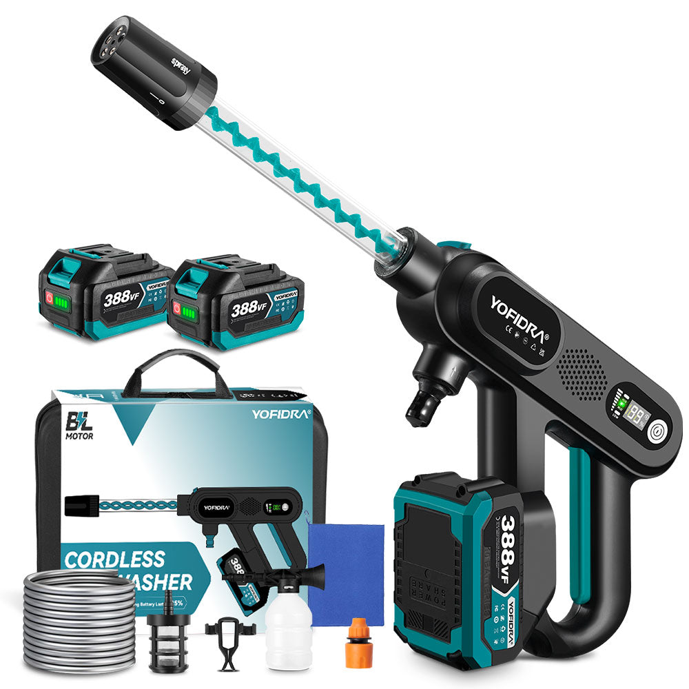 YOFIDRA 16Bar Brushless Pressure Washer 3 Gears, for Car & Garden, compatible For Makita 18V Battery