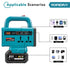 YOFIDRA 150W Portable Power Inverter with LED Light & Handle, Compatible with Makita 18V Battery