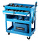 YOFIDRA Rolling Tool Storage Cart with Lockable Cabinet, Storage Shelves and 6 Steel Hooks