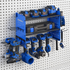 YOFIDRA 4-Slot 3-Layer Wall Tool Organizer Pegboard Rack Wall-Mounted Storage (No Power Strip)