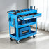 YOFIDRA Rolling Tool Storage Cart with Lockable Cabinet, Storage Shelves and 6 Steel Hooks
