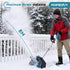YOFIDRA 13" Cordless Snow Shovel with Brushless Motor, Stainless Steel Tube, Metal Wheels & Nylon Roller