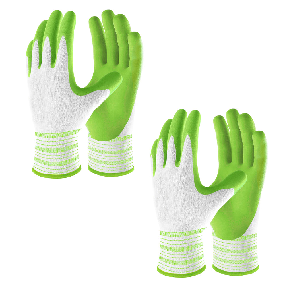 YOFIDRA Safety Gardening Work Gloves, 13-Gauge Latex Foam-Coated