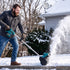 YOFIDRA 13" Cordless Snow Shovel with Brushless Motor, Stainless Steel Tube, Metal Wheels & Nylon Roller
