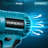 YOFIDRA Cordless Digital Heat Gun, 60–540°C Variable Temperature, 5-Speed Airflow & LCD Display with 3 Nozzles